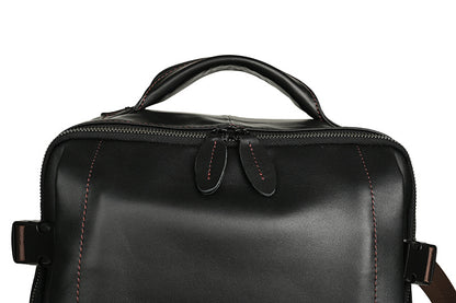 Men's backpack cowhide genuine leather retro casual business travel bag for men computer bag 