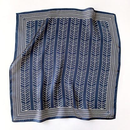 Silk scarf elegant temperament small scarf high quality geometric pattern decorative scarf ladies