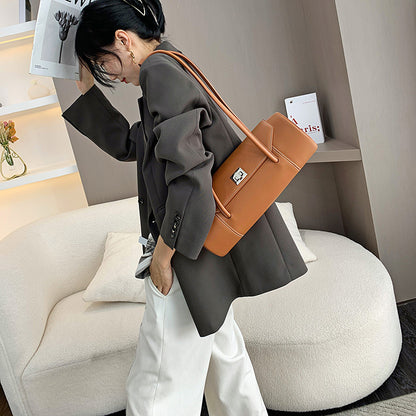 Genuine leather baguette bag luxury armpit bag handbag trend fashionable shoulder bag women