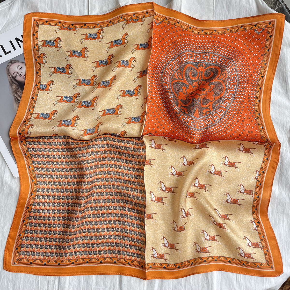 Silk scarf high quality fashion sunscreen scarf elegant temperament scarf