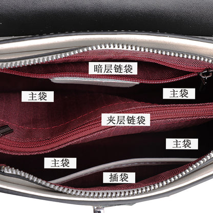 Genuine leather women's bag Crocodile pattern handbag Fashion large capacity shoulder bag Retro Handbag that goes with anything. Bag