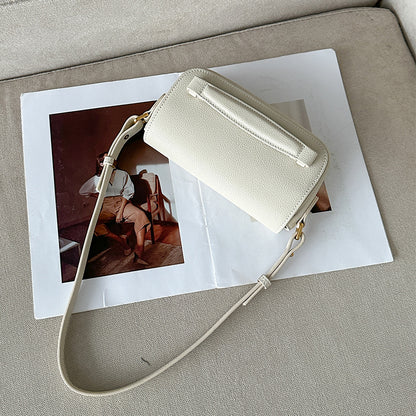 Women's bag Genuine leather armpit bag Luxury crossbody bag Cowhide square bag Single Shoulder bag that goes with anything.Pochette