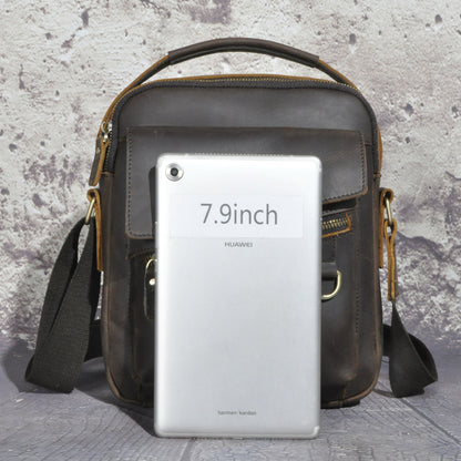 Men's Crossbody Bag Cowhide Genuine Leather Retro Travel Outdoor Men Shoulder Bag 