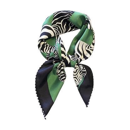 Silk scarf print pattern women's temperament commuting scarf neckerchief that goes with anything High quality