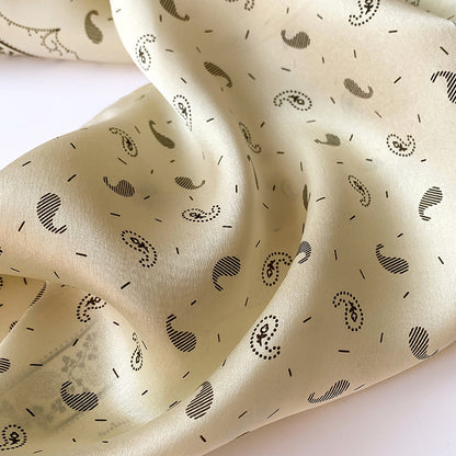 Silk scarf printed pattern small scarf women cashew nut flower temperament ornament neckerchief