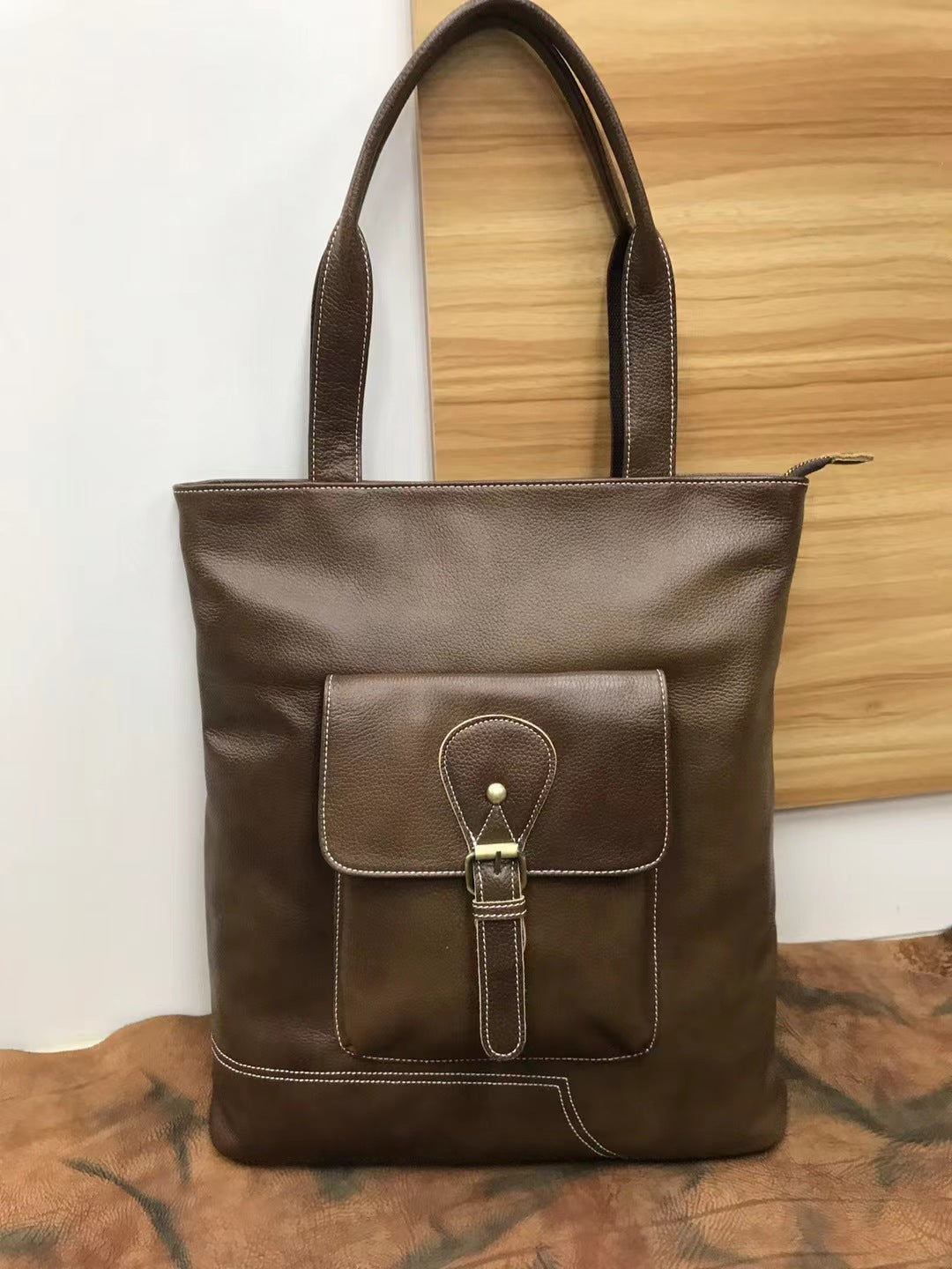 Men's Shoulder Bag Handbag Cowhide Genuine Leather Korean Fashion Casual Crossbody Bag for Men 