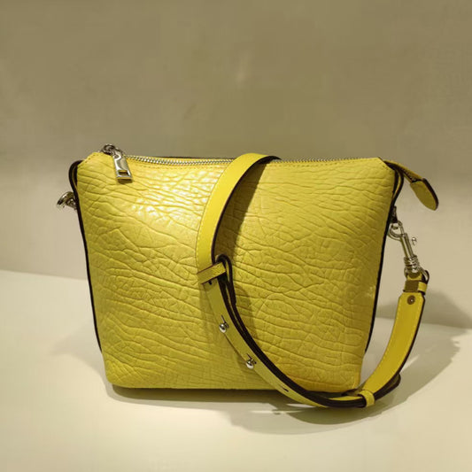Sheep leather bucket bag Stylish simple crossbody bag Shoulder bag Luxury shoulder bag. Pochette