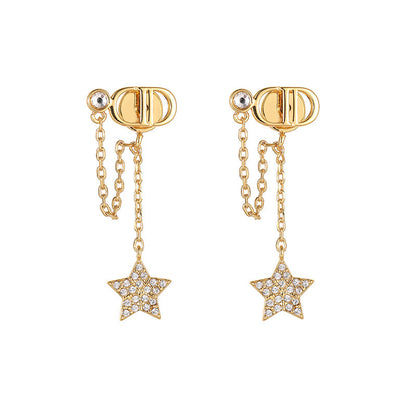 Earrings Hoshigata Pendant Cubic Chassis Long Earrings 