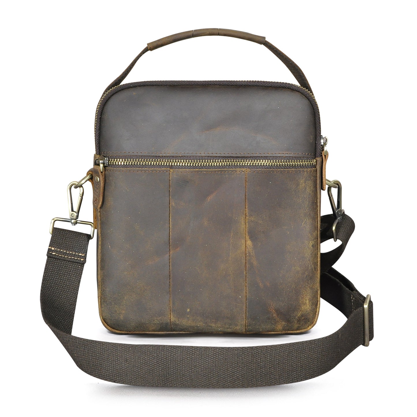 Men's Shoulder Bag Genuine Cowhide Leather Retro Travel Outdoor Men's Crossbody Bag
