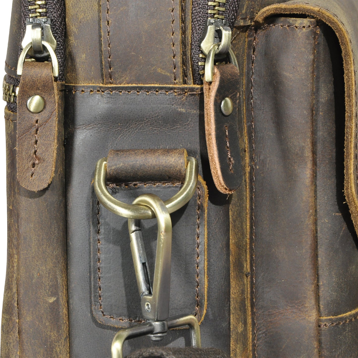 Men's Shoulder Bag Genuine Cowhide Leather Retro Travel Outdoor Men's Crossbody Bag