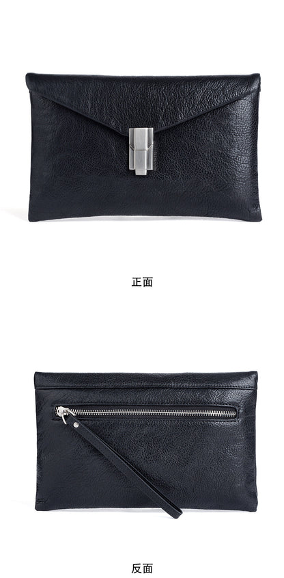 Men's Clutch Bag Cowhide Genuine Leather Retro Casual Men's Handbag 