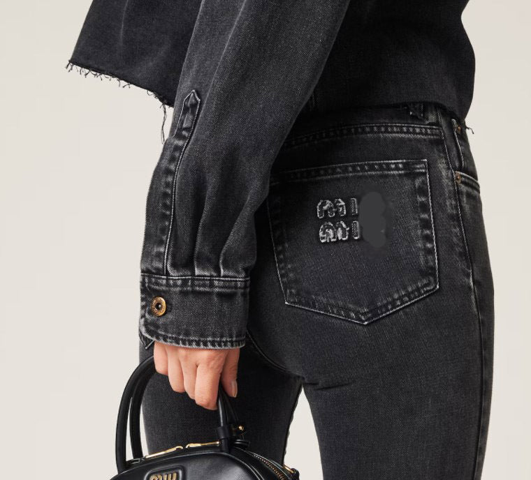 MIUMIUファッションカジュアル  おしゃれズボン ジーパン九分ズボン KZ0165