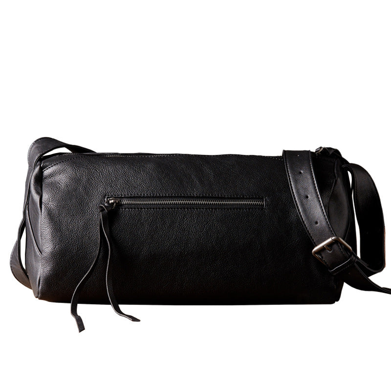 Men's Shoulder Bag Made of Genuine Cowskin Leather Handmade Retro Casual Fashion Large Capacity Crossbody Bag for Men 