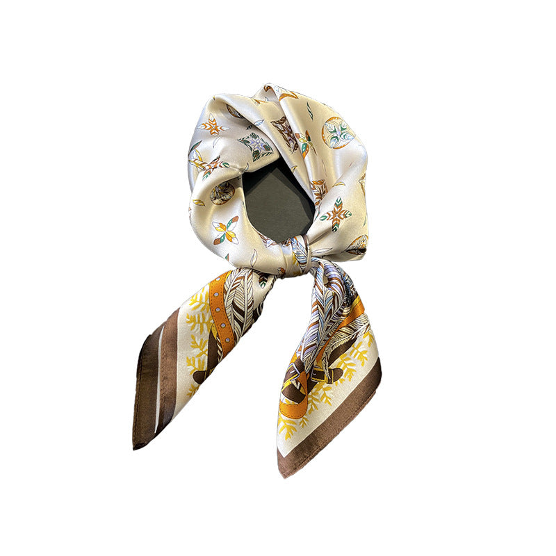 Silk scarf printed pattern silk fashion high quality temperament scarf