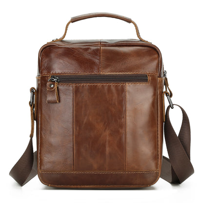 Men's Shoulder Bag Cowhide Casual Korean Fashion Crossbody Bag for Men 