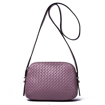 Genuine leather woven women's bag All-in-one crossbody bag Stylish and simple Cowhide shoulder bag that goes with anything. Pochette
