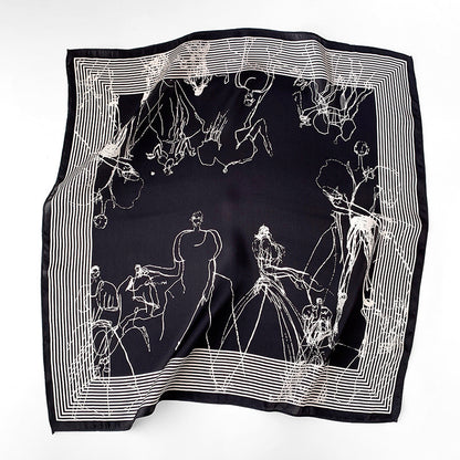 Silk scarf women fashion small scarf sheer decoration warm scarf temperament elegant