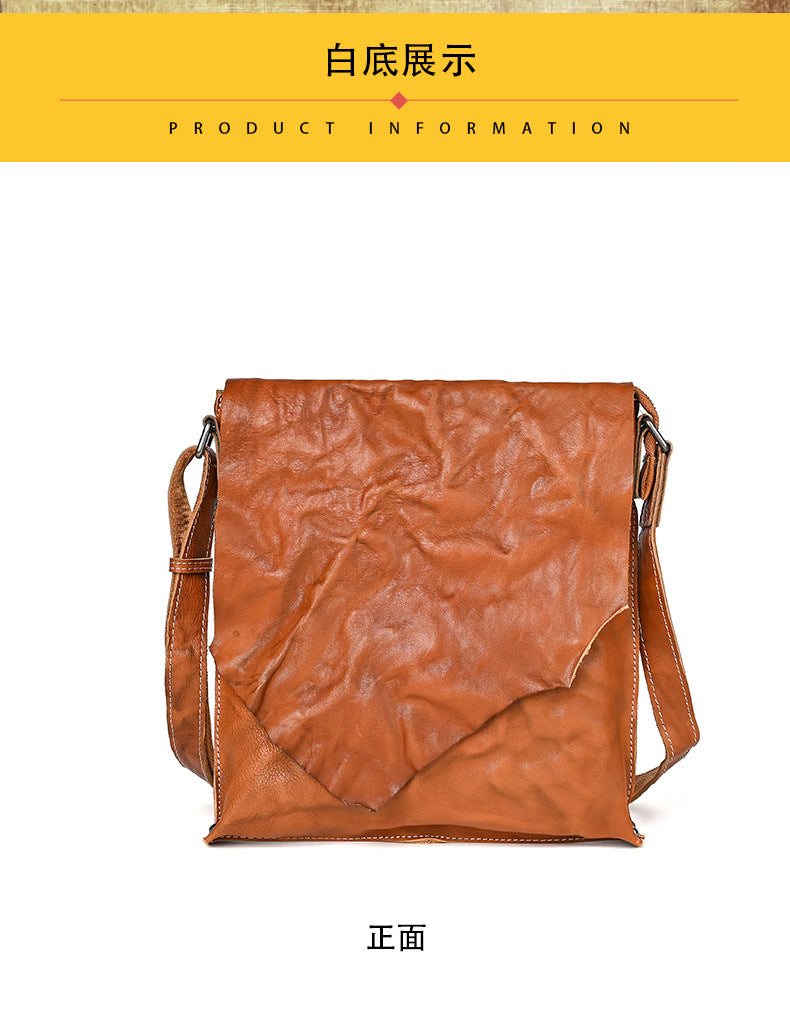 Men's Shoulder Bag Genuine Cowhide Leather Fashion Crossbody Bag for Men 
