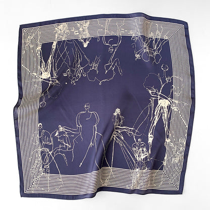 Silk scarf women fashion small scarf sheer decoration warm scarf temperament elegant