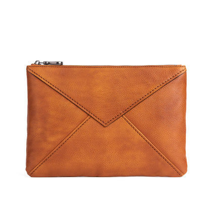 Men's Clutch Bag Genuine Cowhide Leather Casual Men's Handbag 