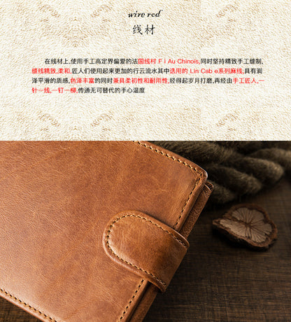 Men's Short Wallet Original Korean Fashion Bifold Soft Leather Multifunctional Driving License Men's Wallet 