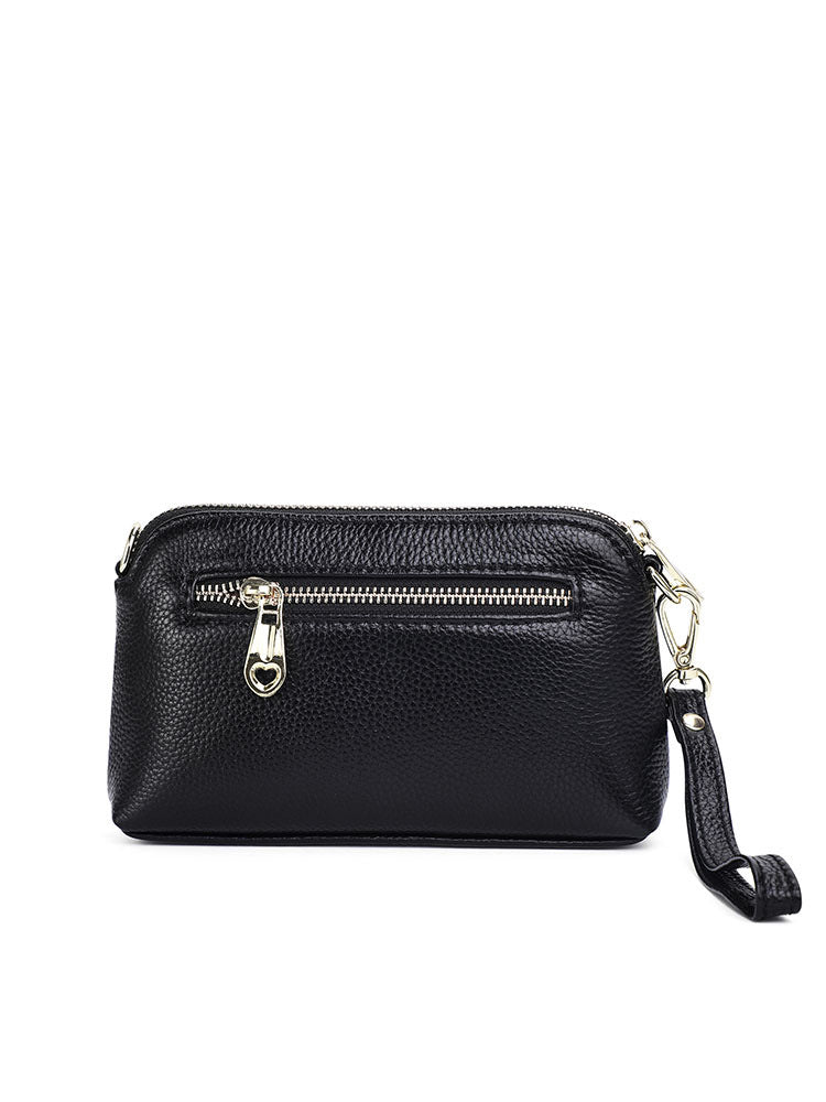 Genuine leather women's bag handbag fashion knurled clutch bag that goes with anything Temperament shoulder bag. Pochette