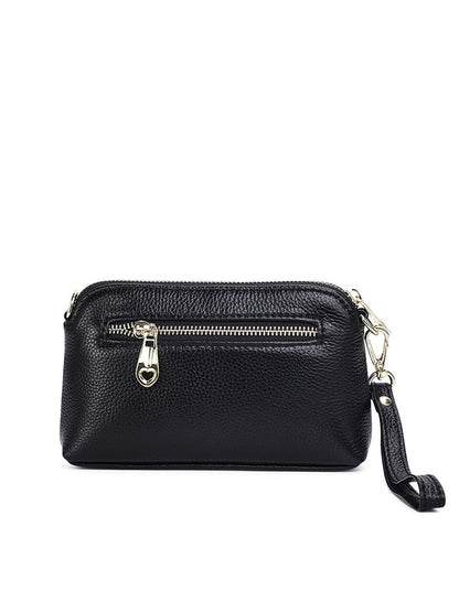 Genuine leather women's bag handbag fashion knurled clutch bag that goes with anything Temperament shoulder bag. Pochette