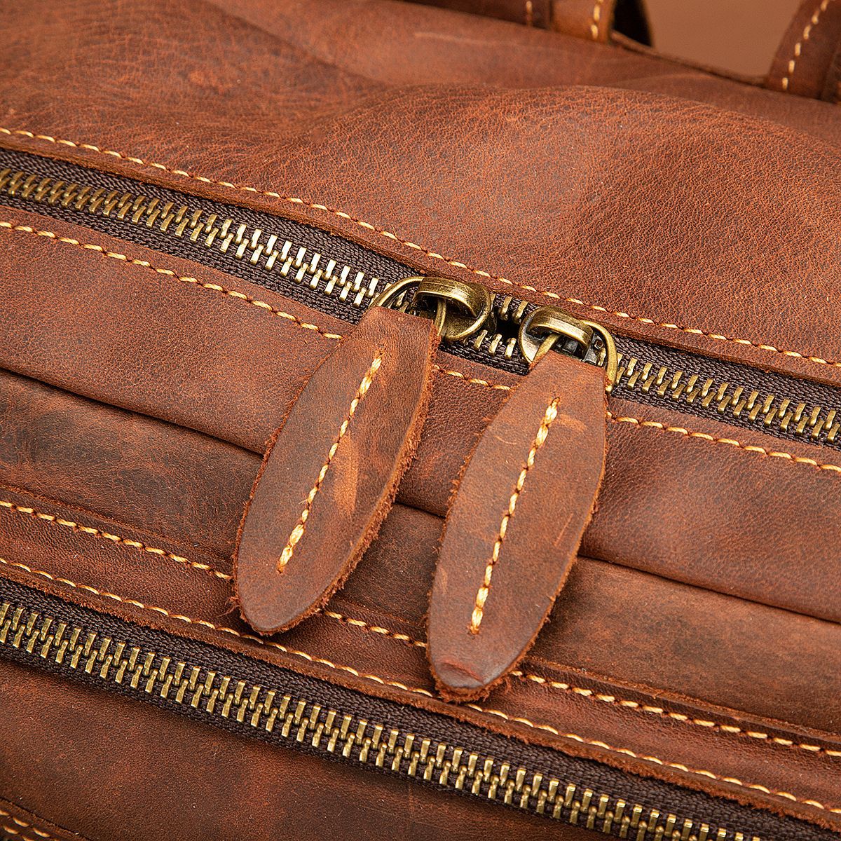 Men's backpack genuine leather cowhide retro large capacity men computer bag 