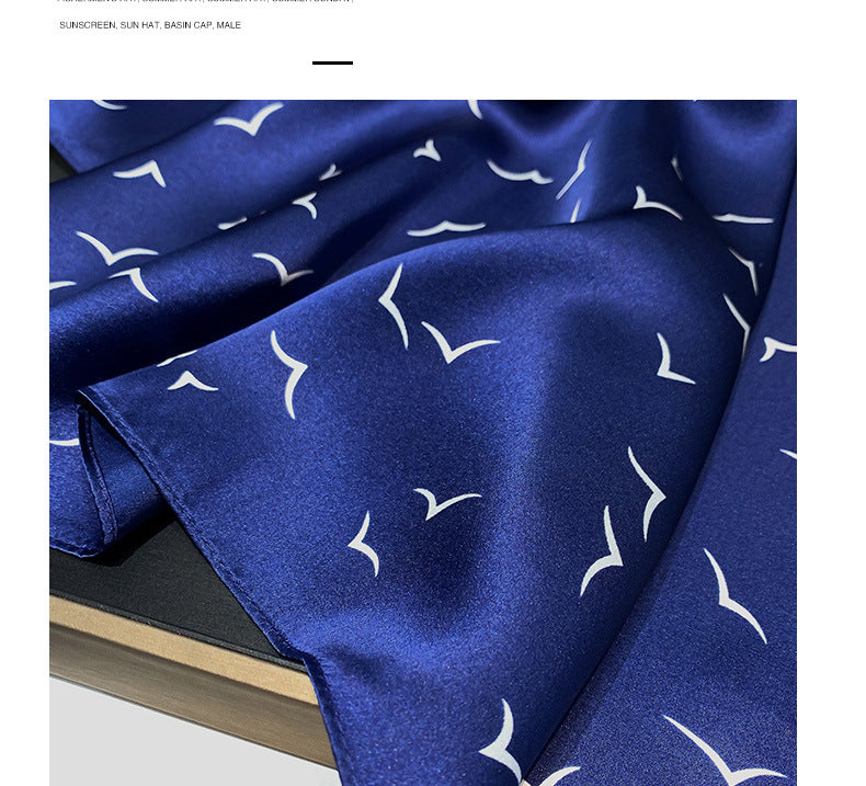 Silk scarf printed pattern elegant temperament neckerchief ladies scarf high quality