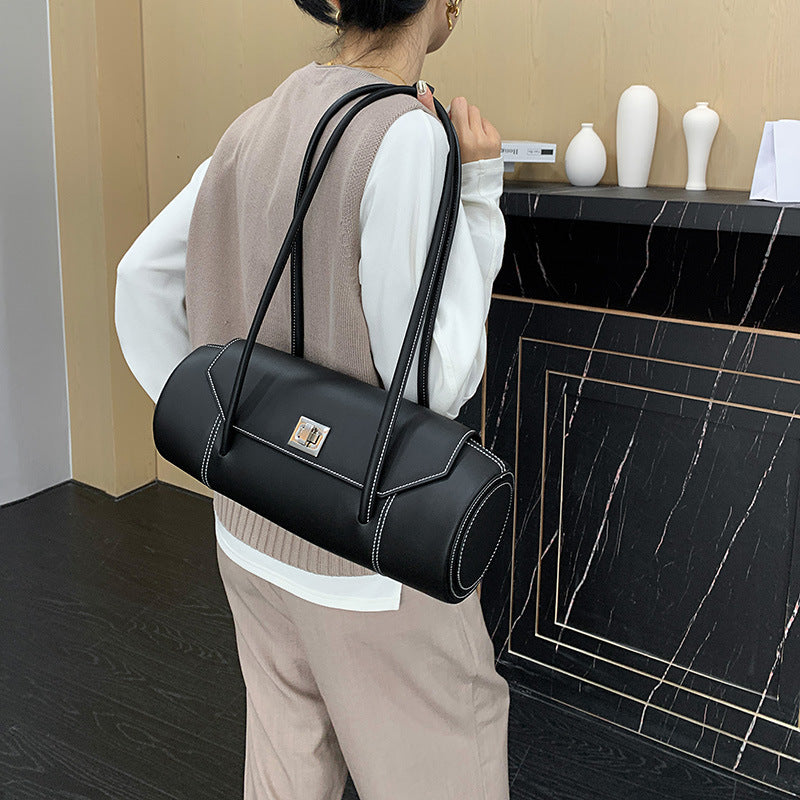 Genuine leather baguette bag luxury armpit bag handbag trend fashionable shoulder bag women