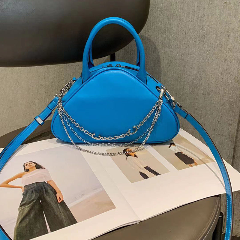 Women's handbag crossbody bag genuine leather triangular chain bag luxury fashion irregular handbag.bag