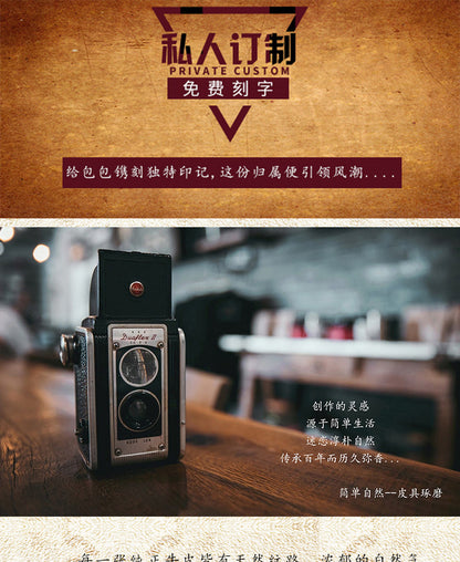 Men's handbag handbag handmade Korean fashion genuine cowhide leather casual business briefcase thin computer bag 
