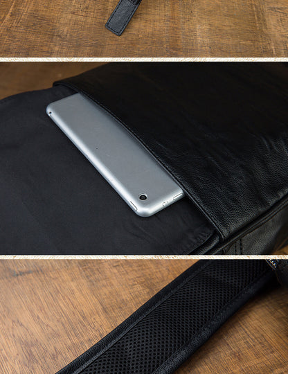 Men's backpack, original handmade cowhide genuine leather, simple casual computer bag, large capacity, travel bag 
