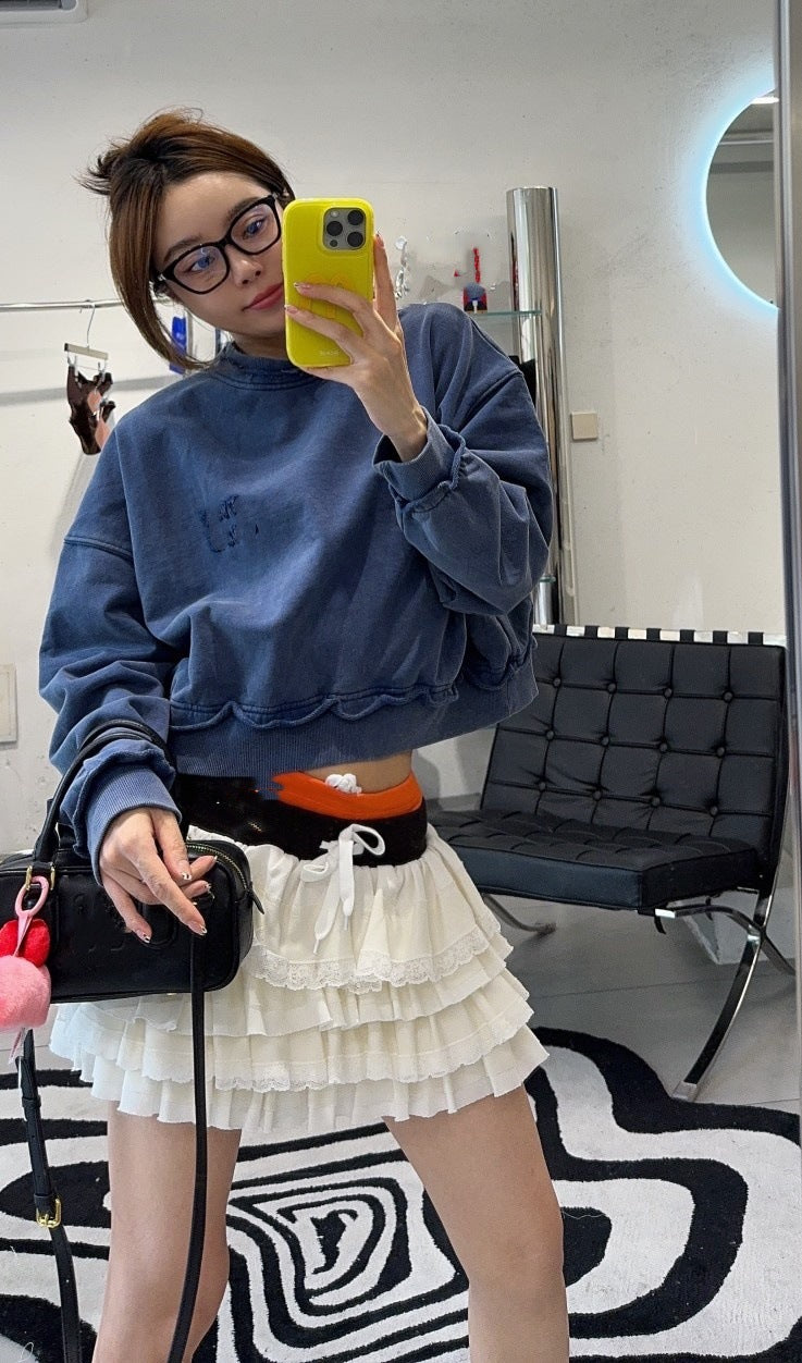 MIUMIU長袖tシャツ おしゃれ上着 クールカジュアル ロングtシャツ プルオーバー SY0278