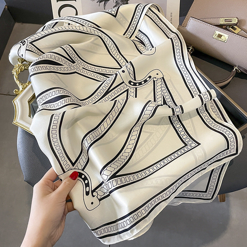 Scarf line fashionable temperament silk scarf thin ladies muffler