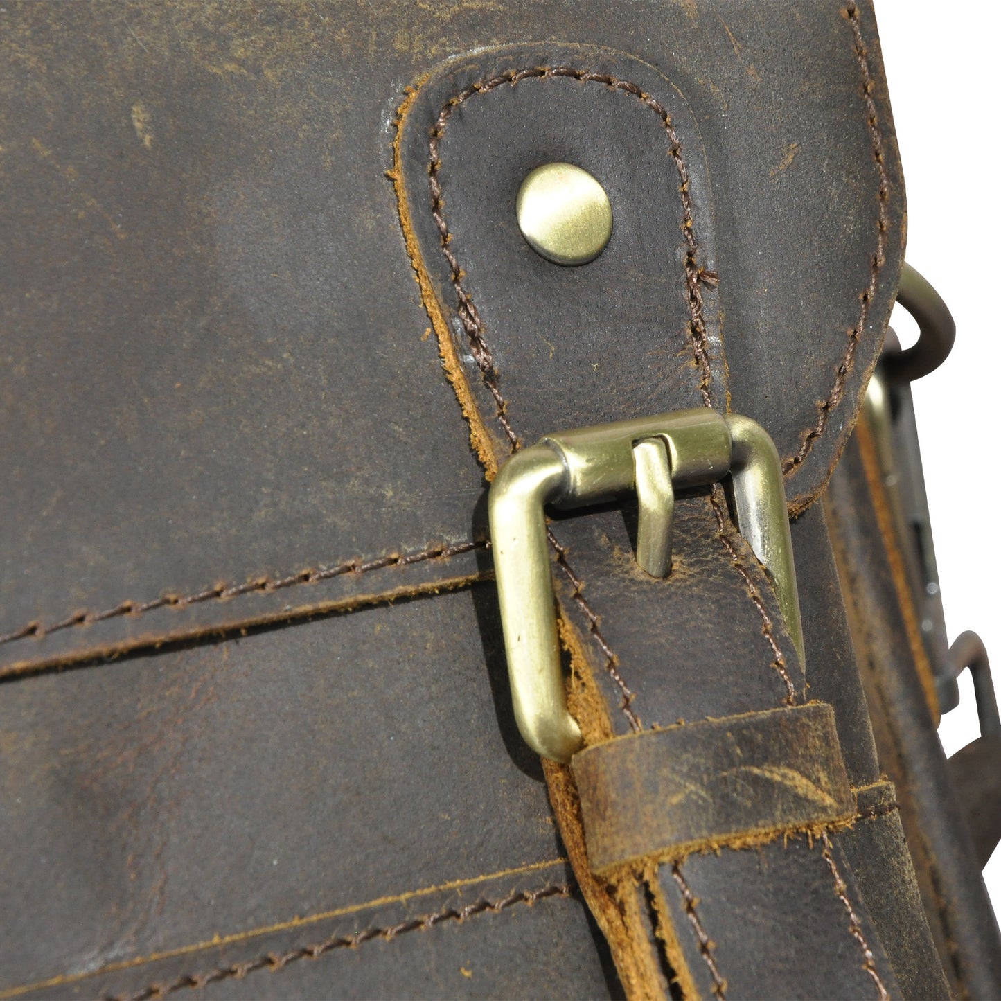 Men's Shoulder Bag Genuine Cowhide Leather Retro Travel Outdoor Men's Crossbody Bag