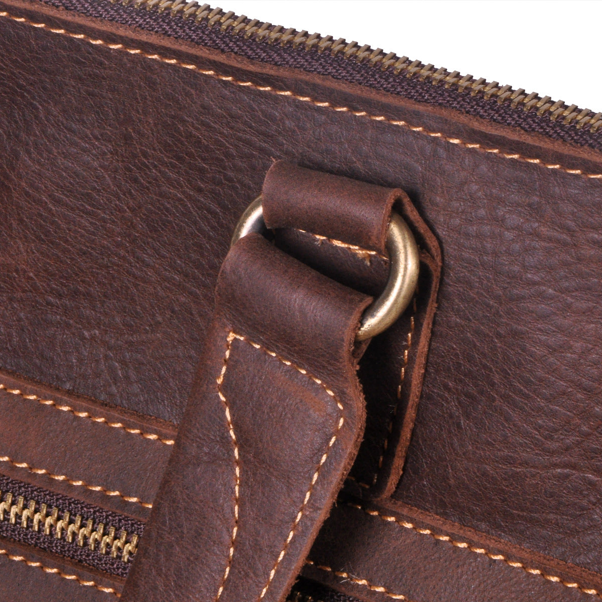 Men's Briefcase Crossbody Bag Cowhide Genuine Leather Retro Men's Shoulder Bag Handbag 