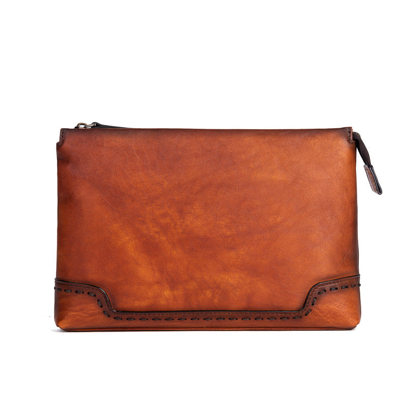 Men's clutch bag cowhide genuine leather casual retro male handbag 