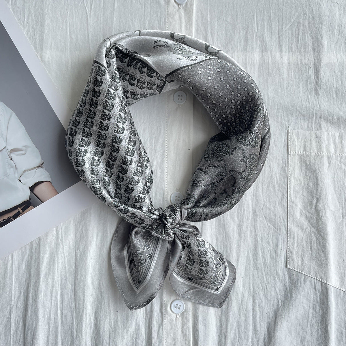 Silk scarf high quality fashion sunscreen scarf elegant temperament scarf