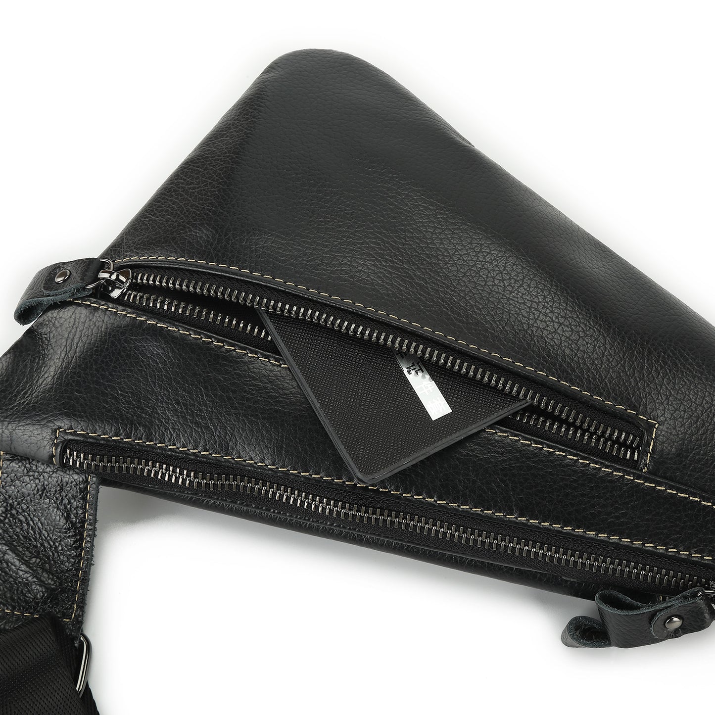 Men's Bust Bag Genuine Cowhide Leather Fashion Casual Retro Multifunctional Crossbody Bag for Men 