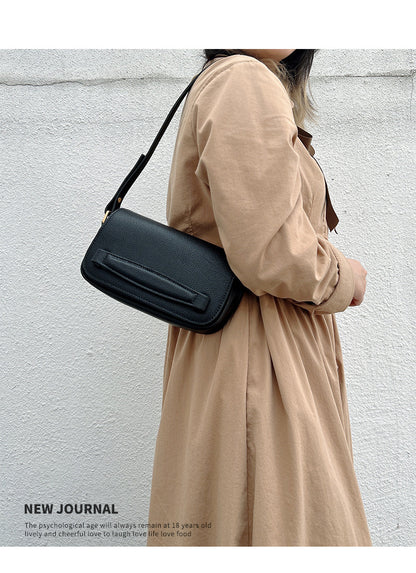 Women's bag Genuine leather armpit bag Luxury crossbody bag Cowhide square bag Single Shoulder bag that goes with anything.Pochette
