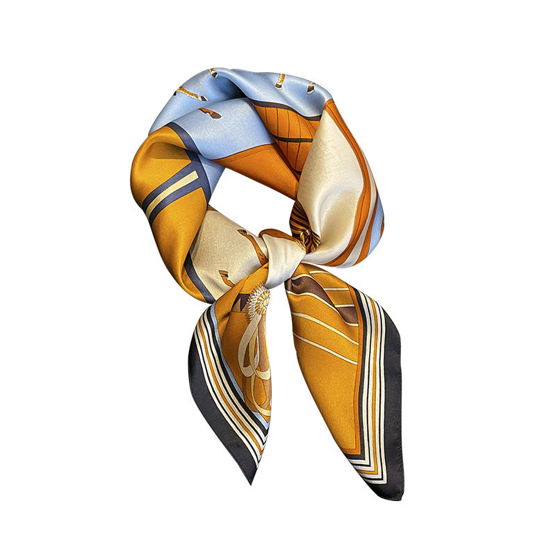 Scarf Printed Pattern Oskarf Pieces Luxury Silk Elegant Sunscreen Commuting Temperament Silk Scarf 