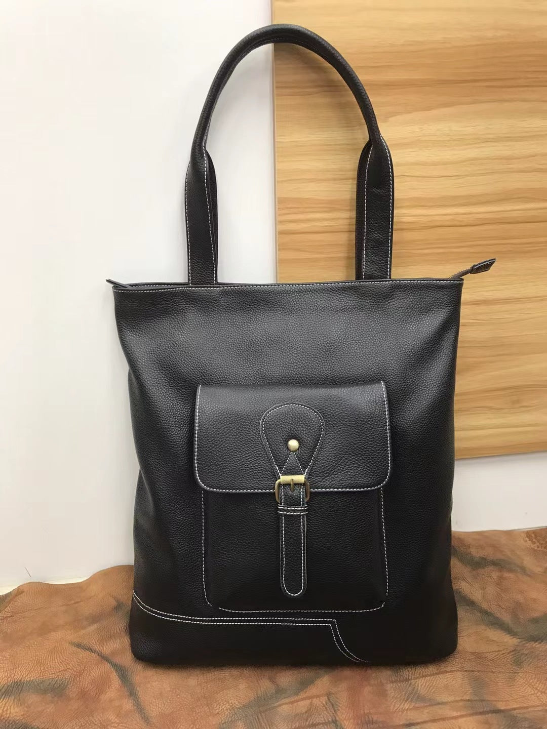 Men's Shoulder Bag Handbag Cowhide Genuine Leather Korean Fashion Casual Crossbody Bag for Men 
