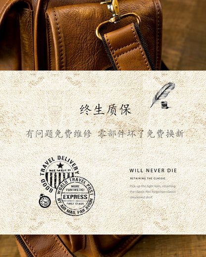 Men's original messenger bag Genuine cowhide leather handmade handbag crossbody shoulder bag for men 
