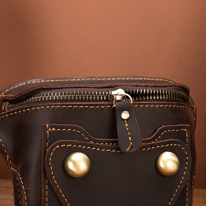 Men's Shoulder Bag Cowhide Genuine Leather Retro Fashion Casual Men's Crossbody Bag 