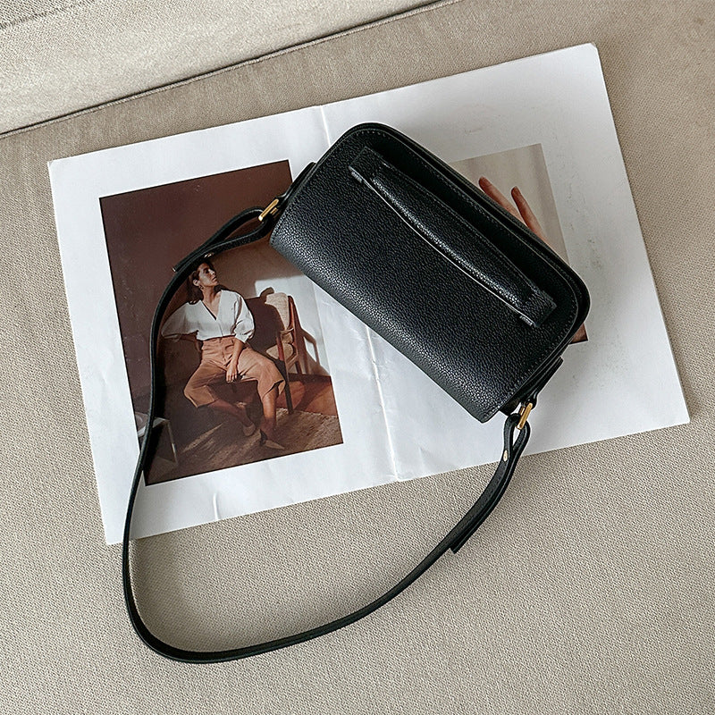 Women's bag Genuine leather armpit bag Luxury crossbody bag Cowhide square bag Single Shoulder bag that goes with anything.Pochette