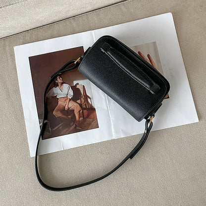 Women's bag Genuine leather armpit bag Luxury crossbody bag Cowhide square bag Single Shoulder bag that goes with anything.Pochette