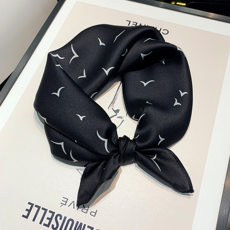 Silk scarf printed pattern elegant temperament neckerchief ladies scarf high quality