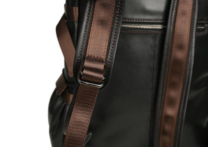Men's backpack cowhide genuine leather retro casual business travel bag for men computer bag 