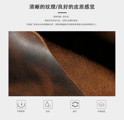 Men's shoulder bag Genuine cowhide leather retro crossbody bag for men 